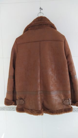 Cazadora marrón forrada mujer Talla S
