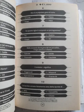 Libro Chi Vuol Essere Milionario