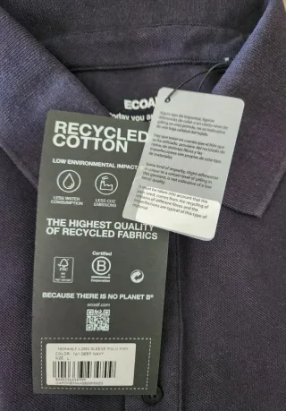 Polo manga larga Ecoalf Azul Marino Talla L