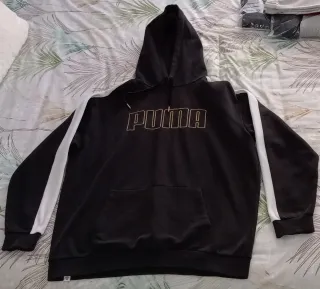 Sudadera Puma Talla M Negra y Blanca