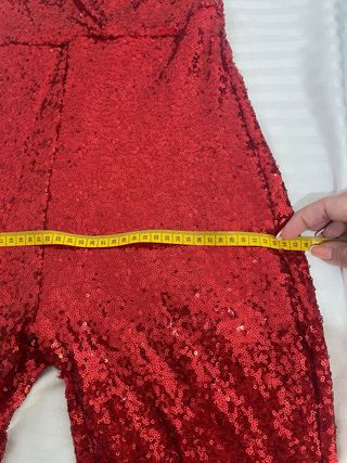 Mono largo lentejuelas rojo