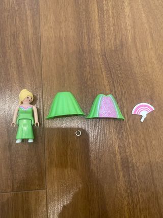 Muñeca Playmobil Vestido Verde y Abanico