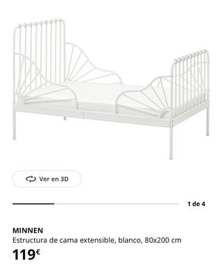 Cama infantil forja Ikea Minnen