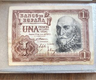 Serie 1A Billete 1 Peseta Banco de España 1953