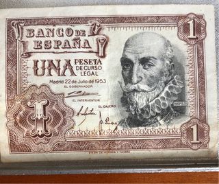 Serie 1A Billete 1 Peseta Banco de España 1953