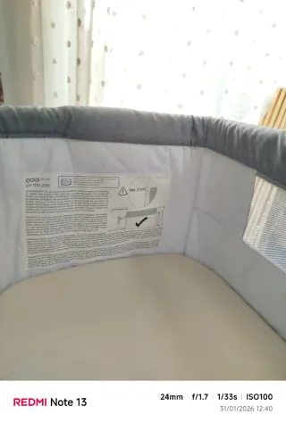 Cuna colecho bebé gris