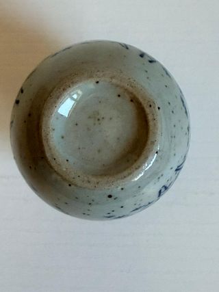 Vaso Ceramica Stile Giapponese – Decoro Bambù Blu