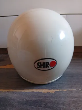 Casco de moto blanco