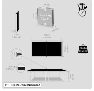 Mesa de Ping Pong ptt130 mediana