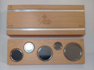 Estuche Monedas V Centenario Descubrimiento Améric