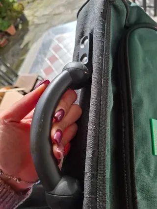 Borsa Benetton Business Verde e Nera