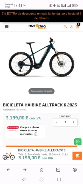 91 km Urge! Bicicleta Eléctrica Haibike Alltrack 6