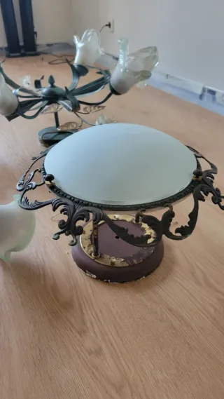 Lámparas forja florales