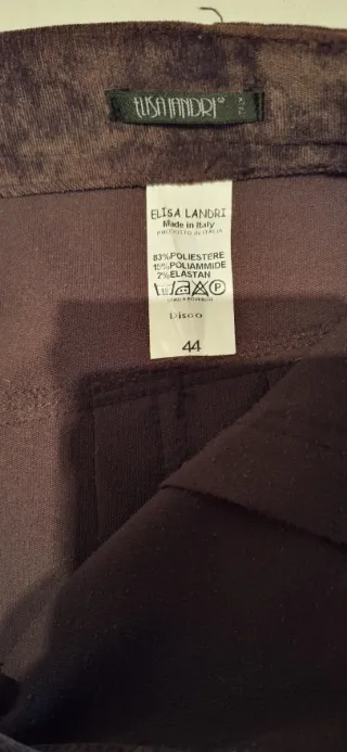 Completo giacca e gonna marrone velluto elasticizz