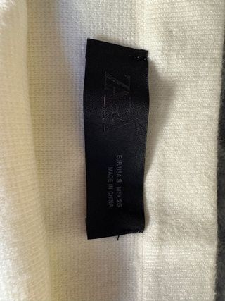 Falda Zara S Crema Encaje