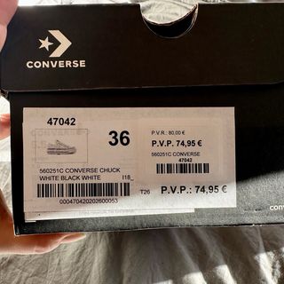 Converse Chuck Taylor Plataforma Blancas T.36