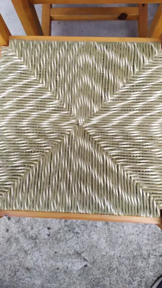 Set 6 Sedie Legno Intrecciate