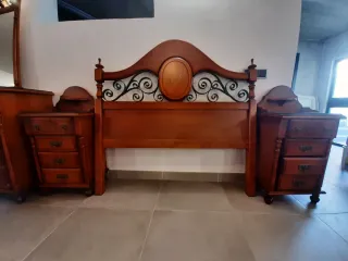 Dormitorio Matrimonio 1,35 Madera maciza.