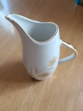 Jarra de leche vintage porcelana floral