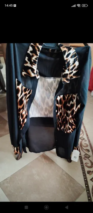 Camiseta Mujer Leopardo Talla Única