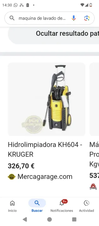 Hidrolimpiadora Krüger Amarilla