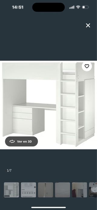 Litera escritorio Ikea blanca