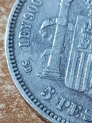 5 Pesetas 1871 Plata Amadeo I Rey