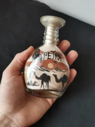Bottiglia souvenir sabbia Petra Giordania