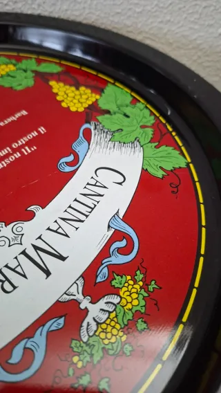 Vassoio vintage latta Cantina Maranzana