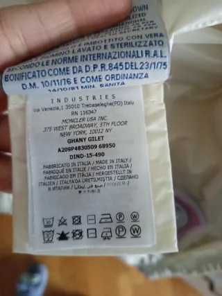 Moncler Smanicato Bambina Bianco