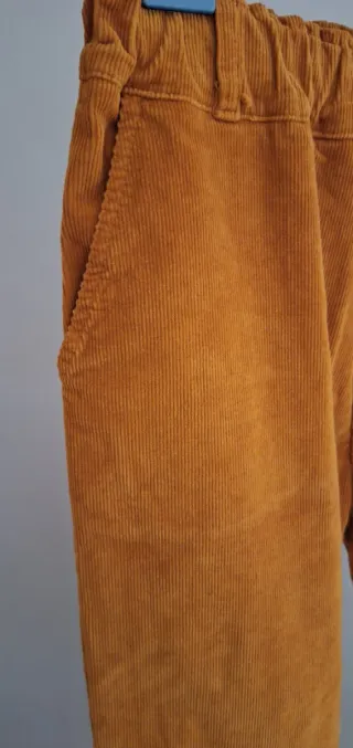 Pantaloni arancioni in velluto a coste elasticizza