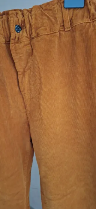 Pantaloni arancioni in velluto a coste elasticizza