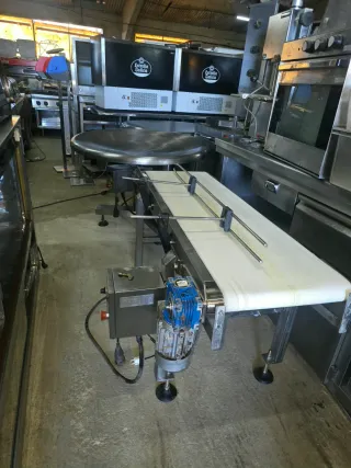 Línea Inox MONOFÁSICA: Mesa Ø120 + Cinta 150x