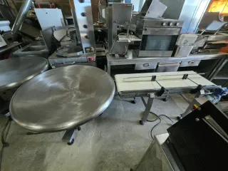 Línea Inox MONOFÁSICA: Mesa Ø120 + Cinta 150x