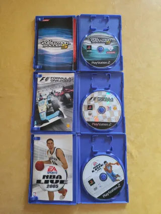 Lote juegos PS2 - Pro Evolution 5, NBA, F1+Eragon.