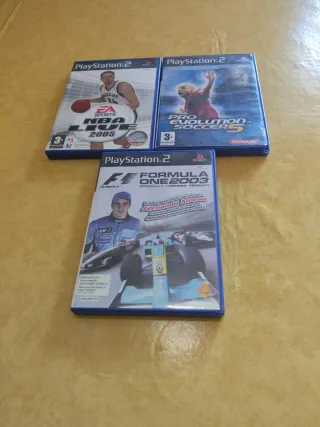 Lote juegos PS2 - Pro Evolution 5, NBA, F1+Eragon.