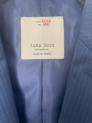 Traje Raya Diplomática Zara 11-12 Años
