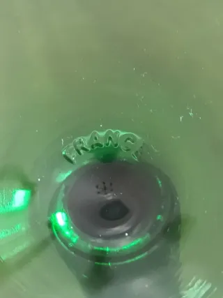 Bicchieri da cherry vintage con gambo lungo verde