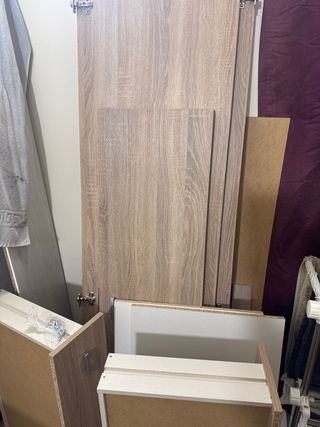 Armario 2 puertas y 2 cajones madera