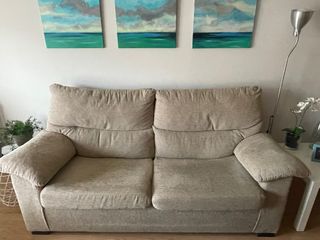 Sofá de 2 plazas beige