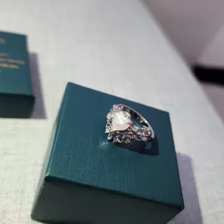 Anillo Corazón Plata Ópalo
