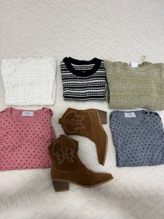 Lote 2 jerseys y botas cowboy