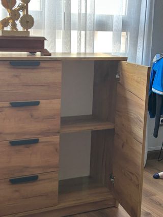 Mueble de salón madera y metal