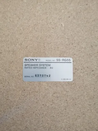Altavoces 3 vias Sony SS-RG55