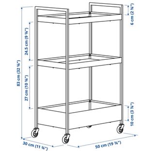 Carrito auxiliar IKEA NISSAFORS negro