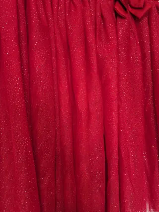 Vestido fiesta niña rojo brillante Talla 9-10 años