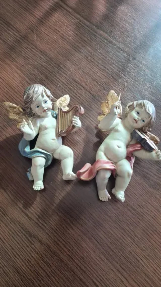 Pareja Ángeles Músicos Decoración Pared