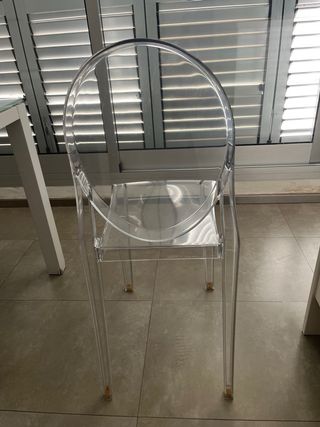 Mesa Cocina Extensible Cristal con 4 Sillas