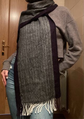 Bufanda Pedro del Hierro gris y morado