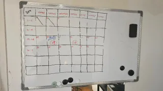 Pizarra blanca con marco metalico. Medidas 60x90